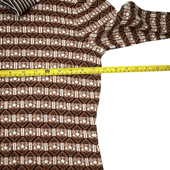 NWT etcetera Turtleneck Sz M Brown Black White Sweater A283 - Picture 4 of 7